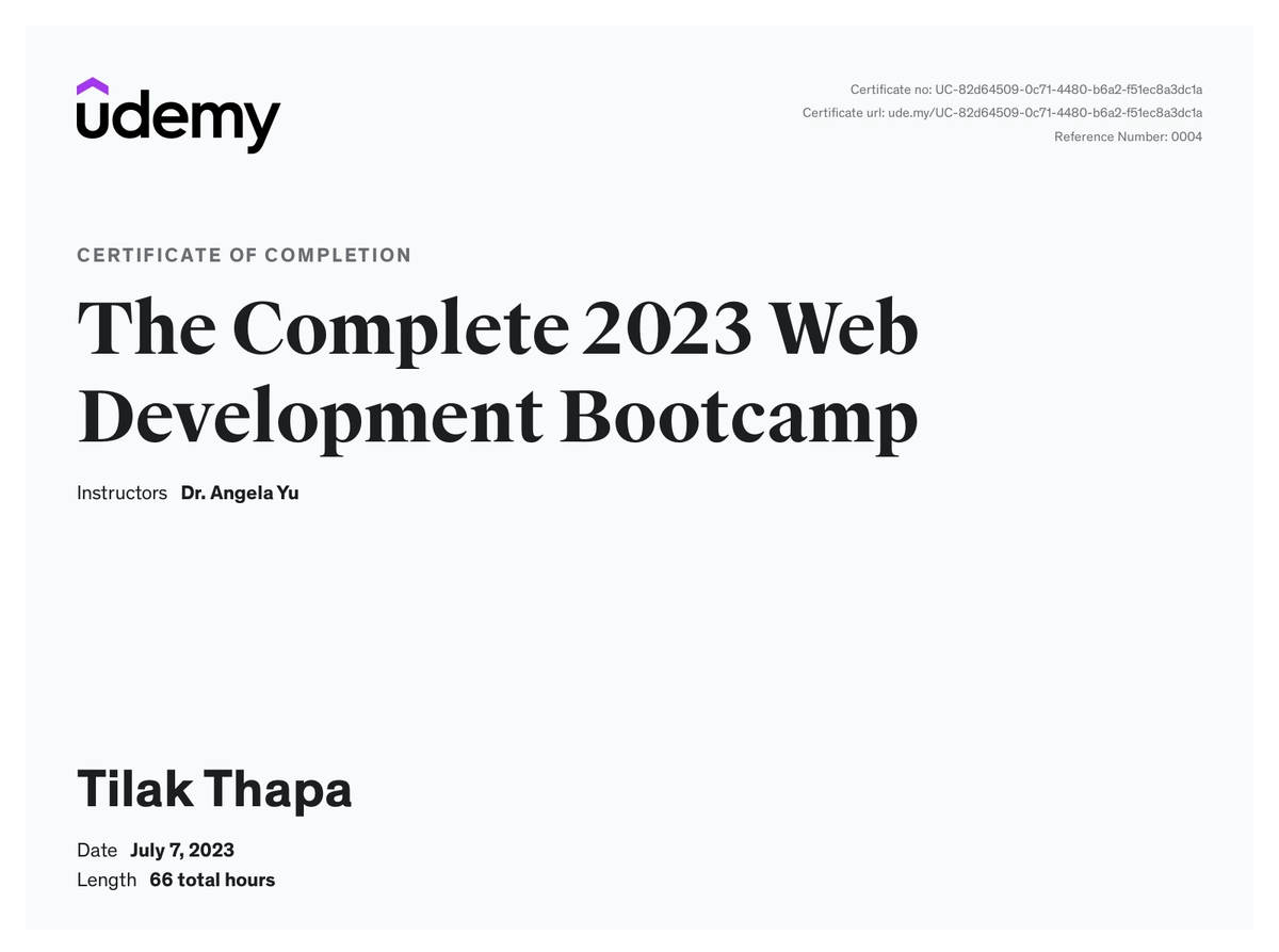 The Complete 2023 Web Development Bootcamp